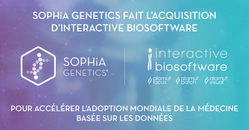 SOPHiA GENETICS fait l’acquisition d’Interactive Biosoftware pour accélérer l’adoption mondiale de la médecine basée sur les données
